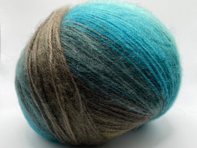Angora Design 61200 Ice Yarns Fine Acrylic Angora Wool Bl 100gr 601yd Blue Brown