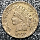 1908 S Indian Head Cent 1c High Grade XF Details