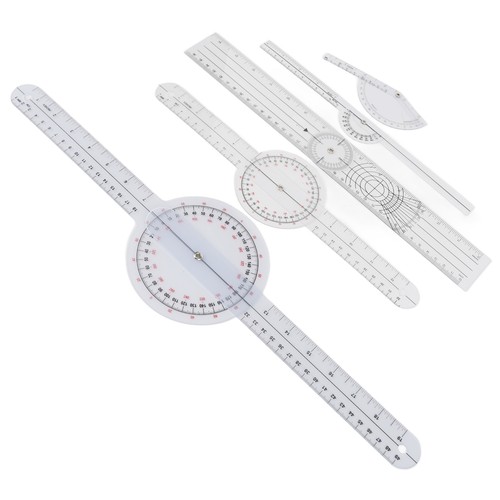 Goniometro Medico 5Pcs Goniometro Trasparente Plastica Joint Goniometro Set Kit - Foto 6 di 12
