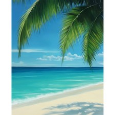 Paint by Numbers Kit - 16x20 Inch Seaside Landscape - DIY Acrylic Painting