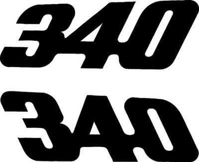 1971-74 Duster Black ''340'' Quarter Panel Decals