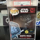 Funko Pop! Star Wars Darth Maul #740 GITD Specialty Series Ray Park JSA AFA 70
