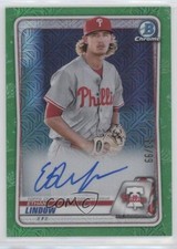 2020 Bowman Chrome Mega Box Mojo Green Refractor 63/99 Ethan Lindow Auto 06z2