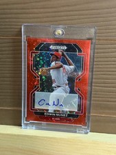 2022 PRIZM DRAFT PICKS BASEBALL AUTO Red RC / 99 EDWIN NUNEZ #PDP90 MINT