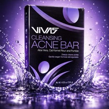 VIVAS Cleansing Acne Bar Aloe Vera Oat Kernal Flour And Pumice 4.25 oz
