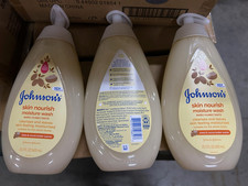 3x 20.3oz Johnsons Skin Nourish Moisture Wash Shea Cocoa Butter Scents Cleanse