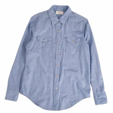 Celine chambray shirt long sleeve cotton plain top women's medium Used MOLO-0