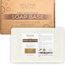 Velona 5 LB Shea Butter Melt and Pour Soap Base SLS/SLES Free Natural Bars for S