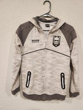 Star Wars Stormtrooper Hoodie Youth L 14/16 Zip Up Gray First Order Costume...