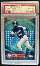 2011 Topps Hank Aaron Prime 9 Player of the Week Refractor #PNR6 Braves PSA 10