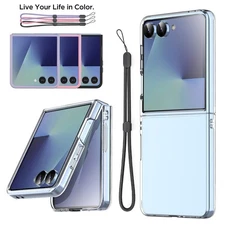 For Samsung Galaxy Z Flip7 5G Case Shockproof Heavy Duty Slim Hard Cover & Strap