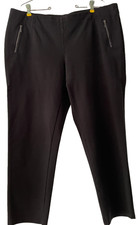 Eileen Fisher Women  s size 1X Zip Pockets Slim Leg Pull On Stretch Black Pants