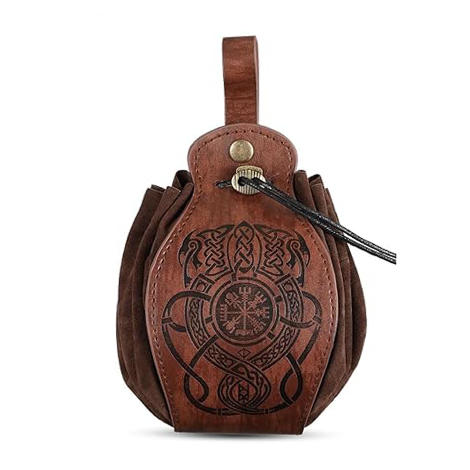 Leather Belt Pouch Medieval Vintage Renaissance Viking LARP Cosplay Costumes ...-image