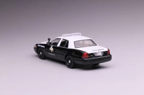 596 1:64 Black Ford CV CROWN VICTORIA Texas State Trooper Police Diecast Model - Picture 4 of 5