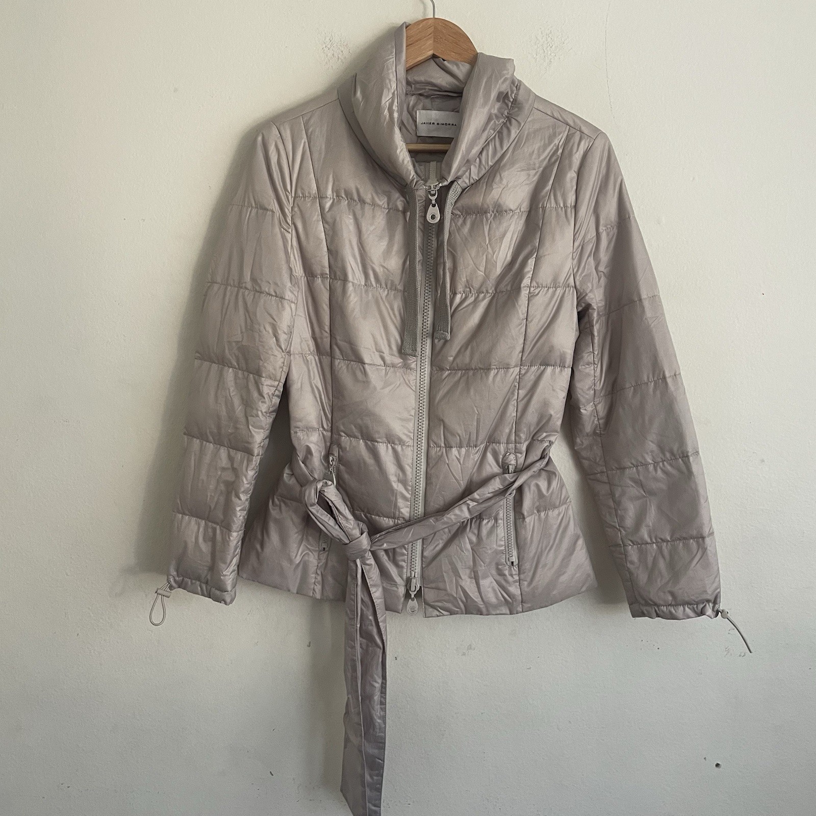 Down Feather Lightweight Puffer Jacket Belted War… - image 1