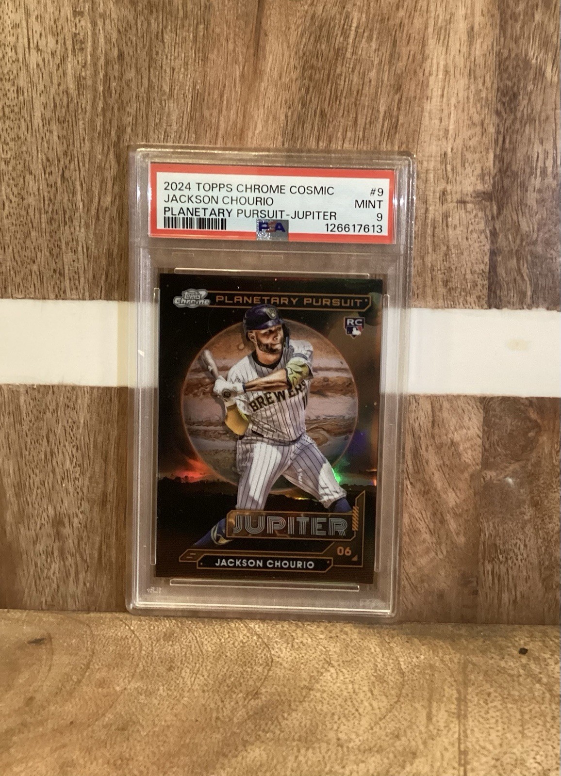 Jackson Chourio 2024 Topps Cosmic Chrome Jupiter Planetary Pursuit RC PSA 9