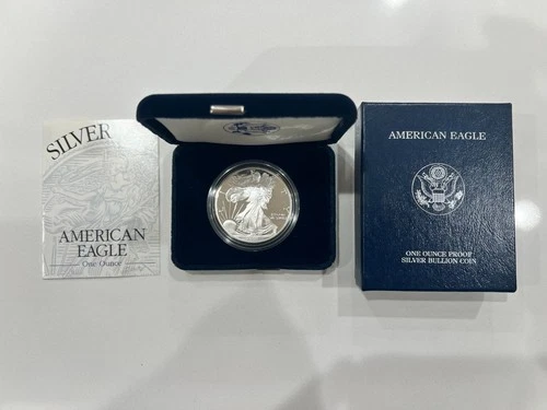 2001-W American Eagle Proof Silver Dollar 1 oz .999 w/ Box & COA West Point Mint