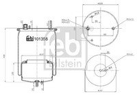 Febi Bilstein Federbalg Luftfederung 101358 FüR Fm Volvo Fh 2 3 Fmx