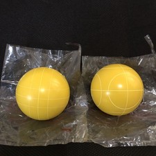 2 New 4" Bocce Ball Replacement Yellow design  Weight detail in photo 