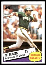 Joe Morgan 1985 Topps #5 Oakland Athletics FREE SHIPPING AutographDen