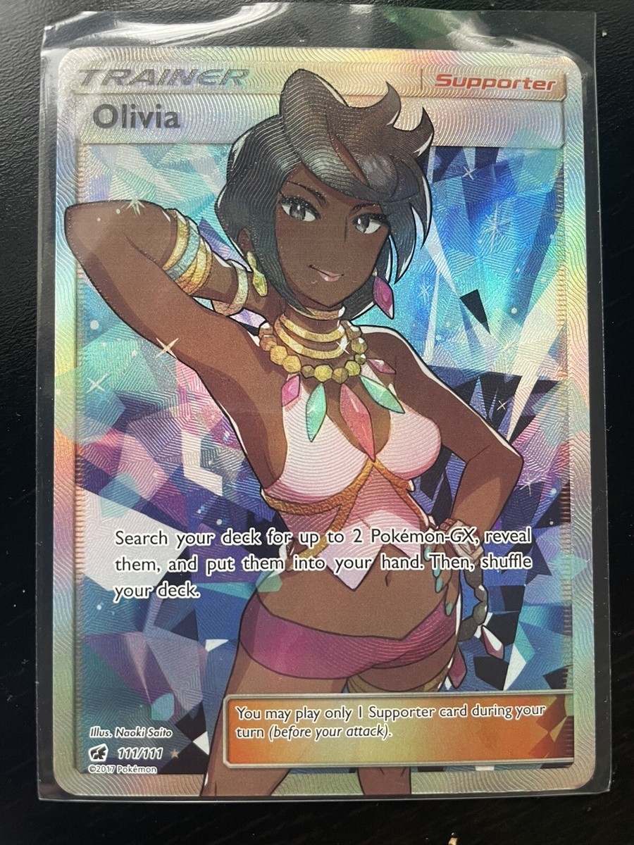 POKEMON SUN & MOON CRIMSON INVASION OLIVIA FULL ART TRAINER POKEMON SUN & MOON CRIMSON INVASION OLIVIA FULL ART TRAINER