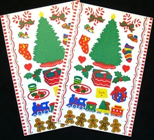 Mrs Grossman Two Sheets Vintage 6x9" 'Christmas' Stickers (c-1998)