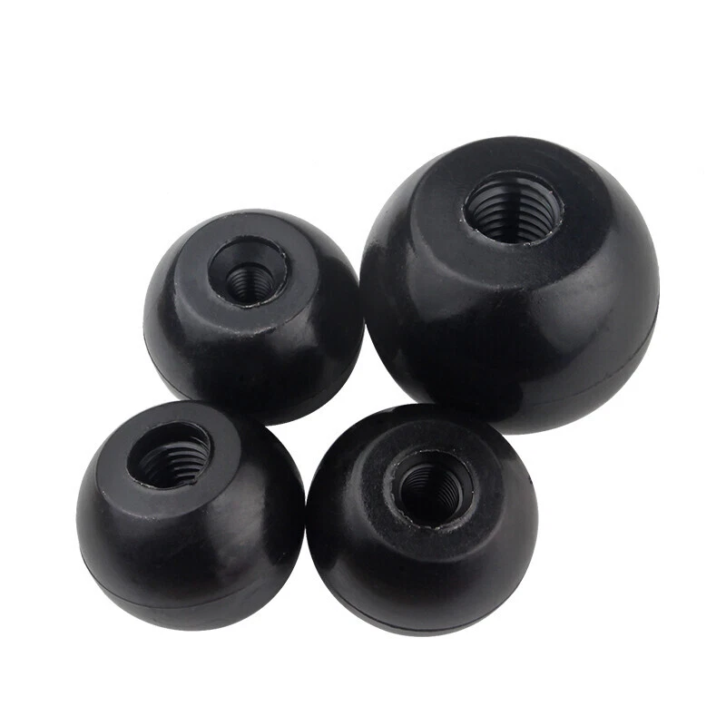 Ball Shaped Hnadle Knobs M4 M5 M6 M8 M10 M12 Thread Clamping Nuts Plastic Black - Image 3 of 4