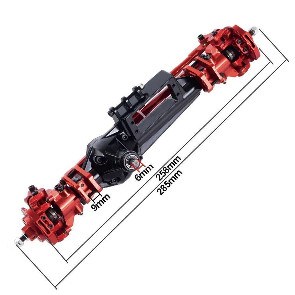 Upgrade AR14B Metal Front Axle Rear Axle for 1/10 RC Crawler Axial RBX10 Ryft - Image 3 of 4