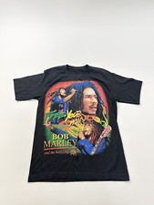 Vintage Bob Marley Shirt Men s Medium Black All Over Print Wailers