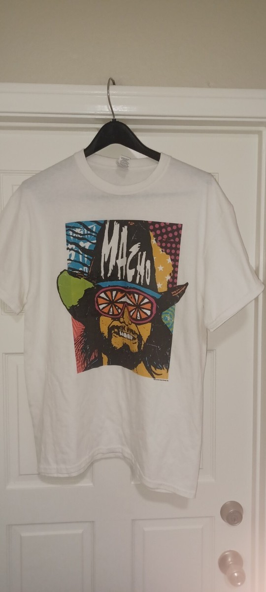 Macho Man Randy Savage T- shirt OHHHHHHH YEAHHH WWE WWF WCW TNA Sz