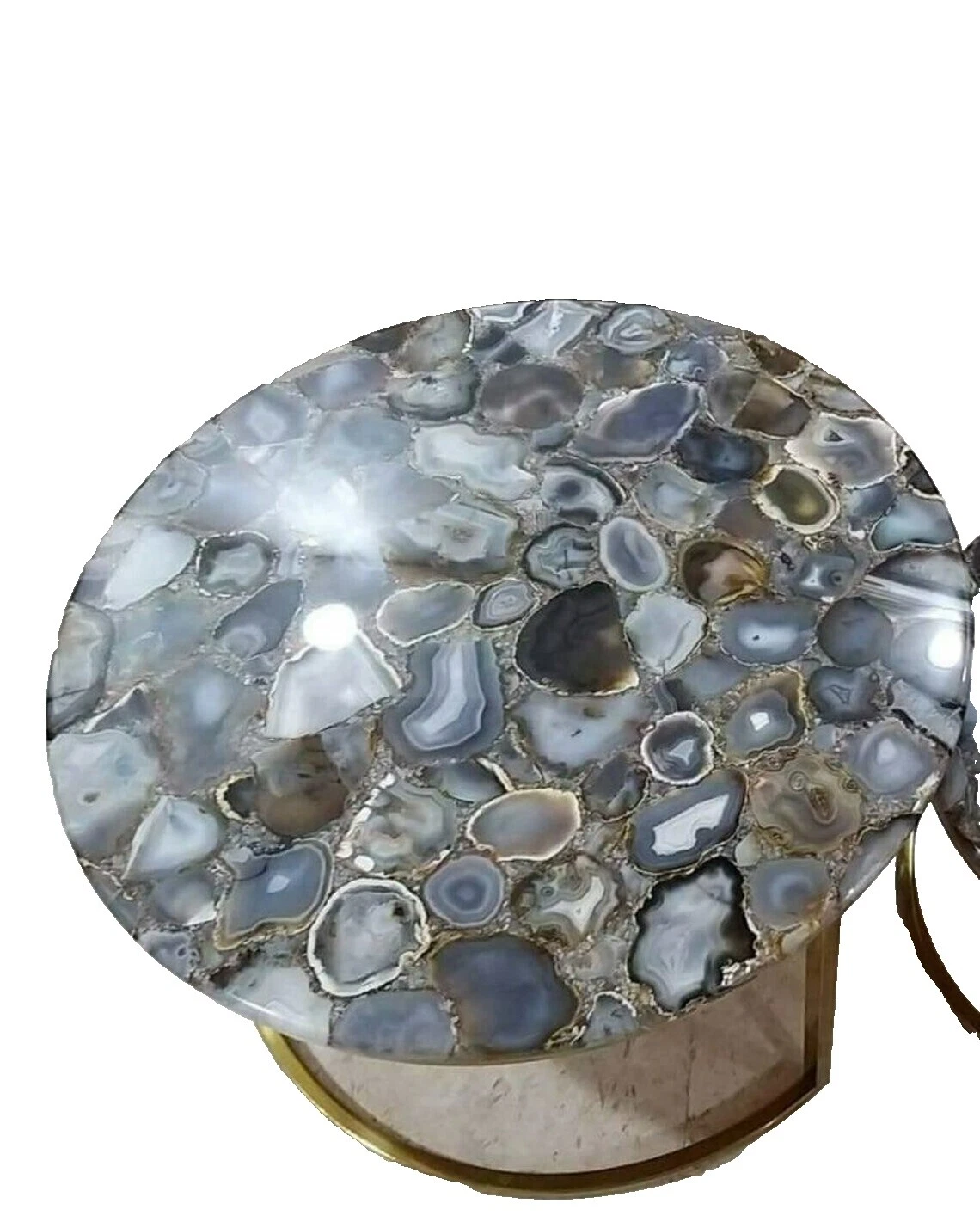 Mesas de centro de piedra marrón