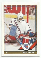 MIKE RICHTER 1991-92 O-PEE-CHEE CARD NEAR MINT+ CONDITION NEW YORK RANGERS