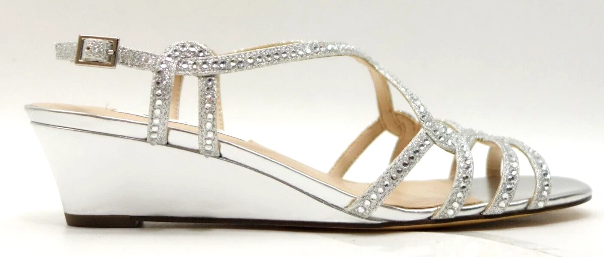 Nina silver store wedge