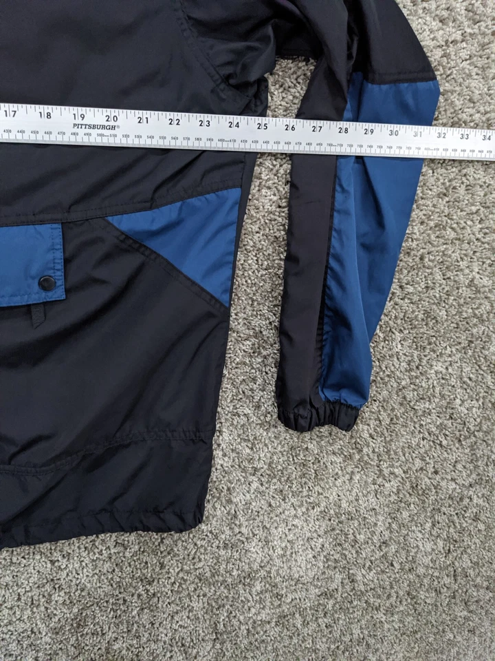 Chaqueta cortavientos vintage REI para hombre de nailon anorak lluvia 1/2 cremallera pequeña de gran tamaño Foto 4 de 4