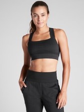 Athleta Black Serene Bra A-C Small NEW Travel Commute Explore