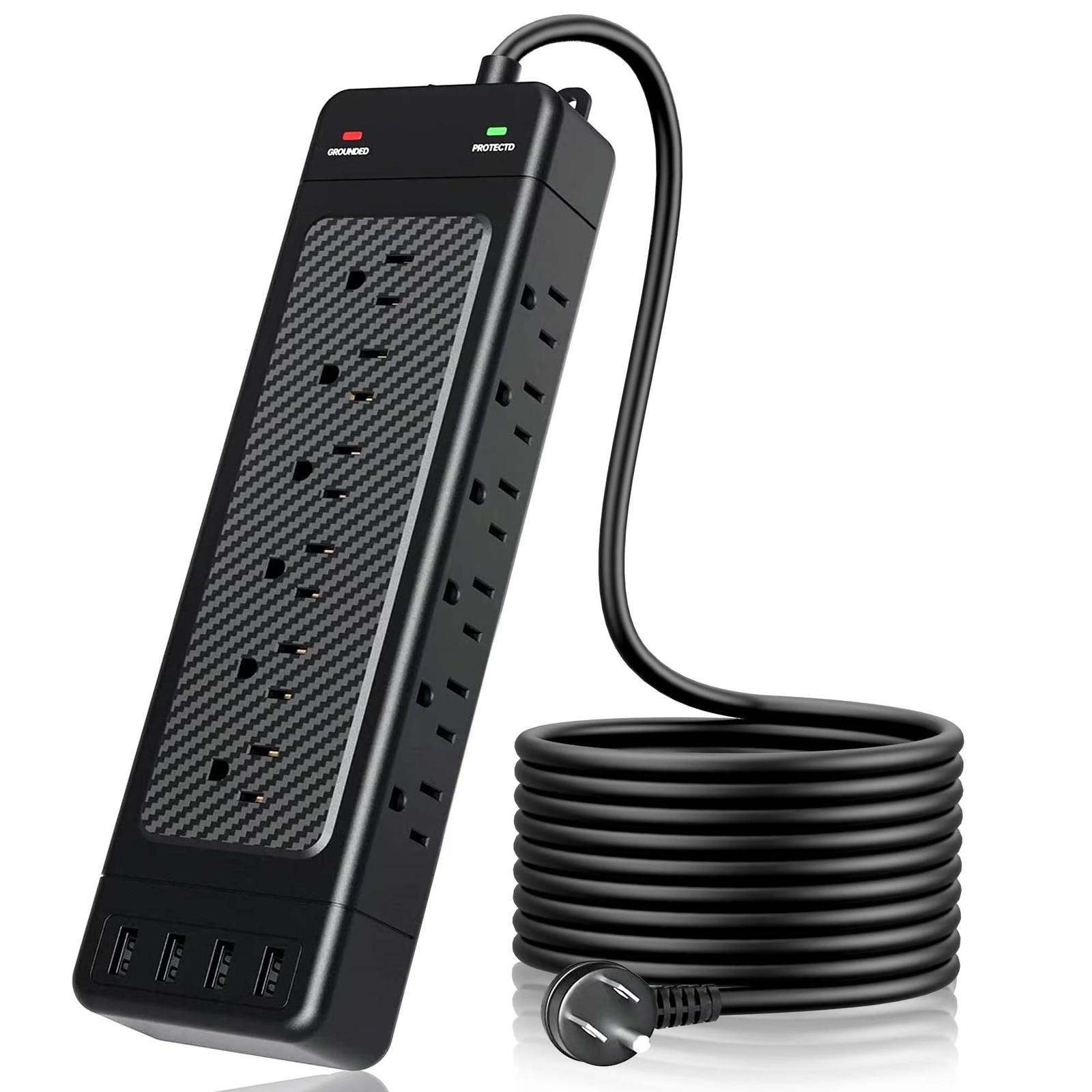 Power Strip Surge Protector, Ultimate 18-Outlet with Smart USB Ports | Wall-M...