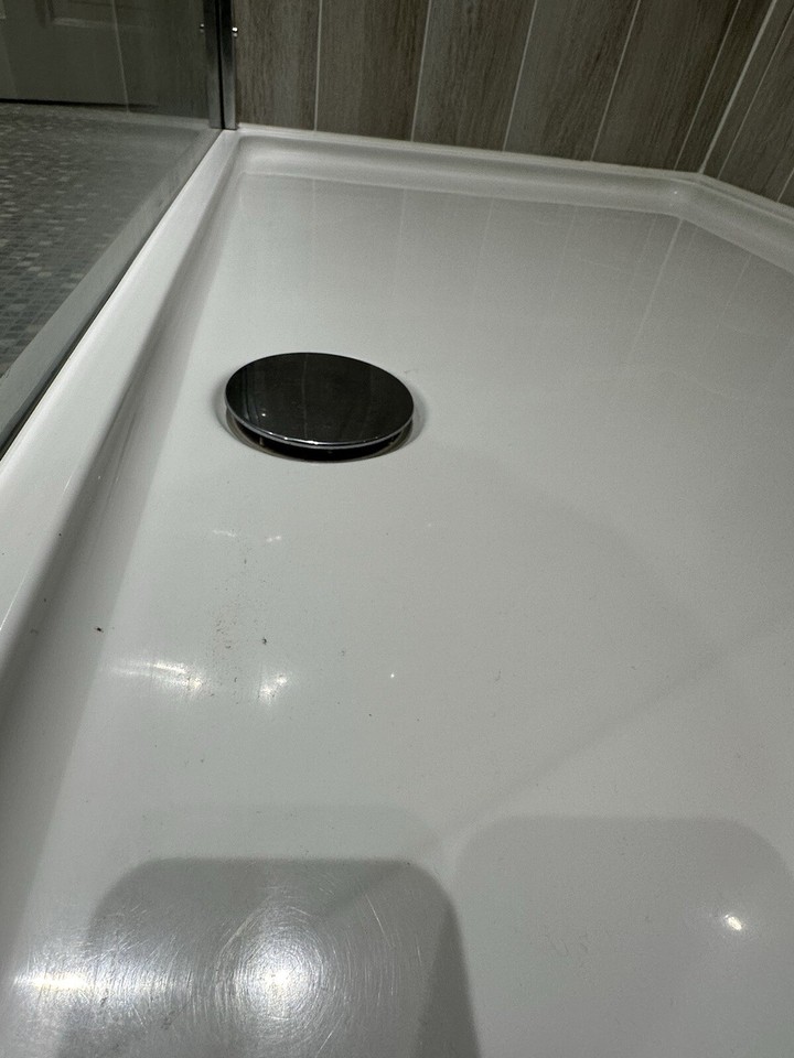 Walk In Shower Screen And Tray Cubicle 8mm Glass Panel Enclosure