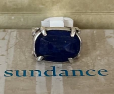 NWT Sundance Catalog Silver Lapis “For the Love of Lapis Ring” size 7.5-8 $178
