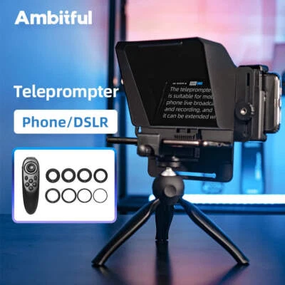 EXPROTAS Ambitful Telefono e Registrazione DSLR Mini Teleprompter Scrittore Portatile Mobile Te