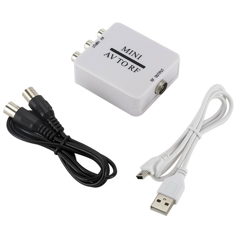 AV-zu-RF-Konverter – RCA Auf Koaxial Adapter, Unterstützt 61,25 & 67,25 MHz, Für Alte TV/VCR Geräte, Plug & Play
