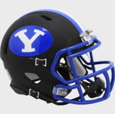 Brigham Young BYU Mini Helmet Matte Black Cougars Authentic Riddell  NEW IN BOX