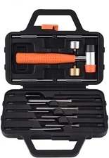 Hammer Roll Pin Starter Punch Set with 4 Interchangeable Hammer Heads