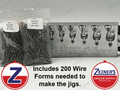 3517 New Do-It Poison Swing tail Jig Mold w/STW130 & STW155 Forms 6 sizes 1/8-1
