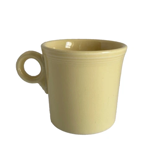 Fiesta Ware Pale Yellow Coffee Mug Cup O Ring Handle Homer Laughlin
