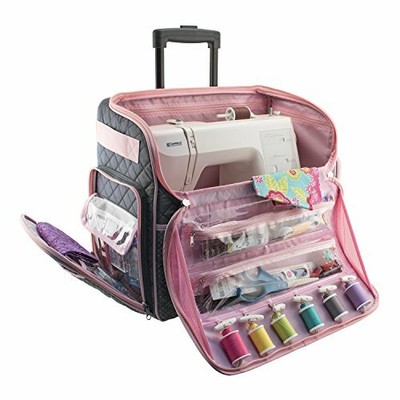 rolling sewing machine tote walmart
