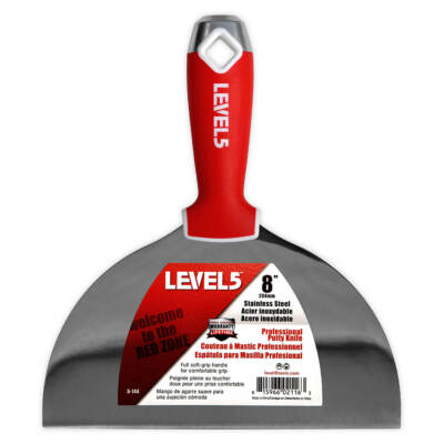 8'' Drywall Joint Knife with Soft Grip Handle - Stainless Steel | LEVEL5 | 5-144