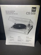 Dual CS 508 Turntable Service Manual Record Changer Photocopy Thorens