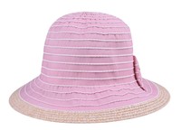 Foldable Floppy Sun Hat Beach Hats For Girls With Bow Tie Pink And White Stripe Foldable Floppy Sun Hat Beach Hats For Girls With Bow Tie Pink And White Stripe
