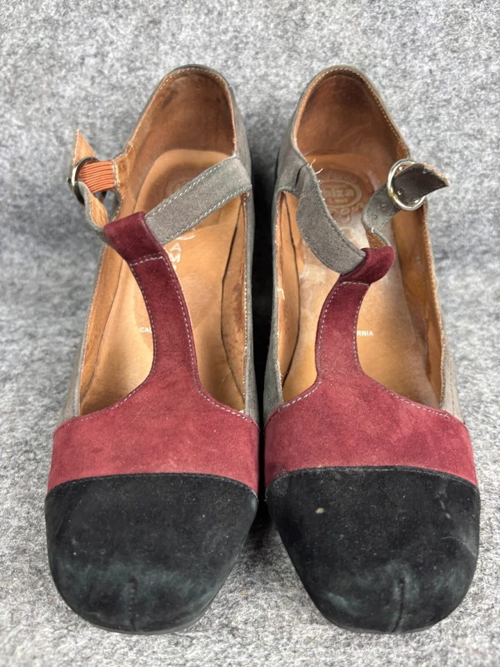 De colección Jeffrey Campbell Darnell Cuña Para Mujer 9.5 Negro/Gris/Marate Gamuza Cuero Foto 2 de 4