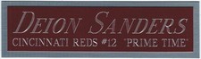 DEION SANDERS GIANTS NAMEPLATE AUTOGRAPHED Signed BAT-BASEBALL-JERSEY-PHOTO-CAP